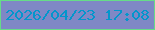 文字の大きさ：1、枠の色：66dc88、背景の色：7f88c5、文字の色：0396cc 無料ブログパーツのブログ時計