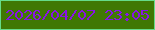 文字の大きさ：3、枠の色：66dc89、背景の色：407803、文字の色：8814e7 無料ブログパーツのブログ時計