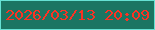 文字の大きさ：2、枠の色：66e1d3、背景の色：1b7562、文字の色：fc3223 無料ブログパーツのブログ時計