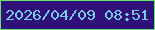 文字の大きさ：1、枠の色：66e26d、背景の色：321079、文字の色：76cde3 無料ブログパーツのブログ時計