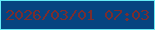 文字の大きさ：2、枠の色：66ebf5、背景の色：064480、文字の色：7a2d2e 無料ブログパーツのブログ時計