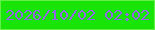 文字の大きさ：3、枠の色：66ee48、背景の色：18e507、文字の色：9068e4 無料ブログパーツのブログ時計