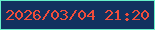 文字の大きさ：2、枠の色：66f1c9、背景の色：12325f、文字の色：f14d3b 無料ブログパーツのブログ時計