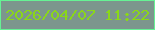 文字の大きさ：5、枠の色：66f294、背景の色：7c968d、文字の色：8ad719 無料ブログパーツのブログ時計