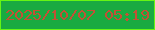 文字の大きさ：3、枠の色：66f514、背景の色：19aa41、文字の色：c35035 無料ブログパーツのブログ時計