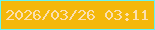 文字の大きさ：3、枠の色：66f5f3、背景の色：f4b80b、文字の色：fbdfb0 無料ブログパーツのブログ時計