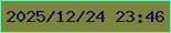文字の大きさ：3、枠の色：66f6bb、背景の色：7c853b、文字の色：120d56 無料ブログパーツのブログ時計