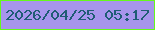 文字の大きさ：5、枠の色：66f91c、背景の色：a795ec、文字の色：1f5c74 無料ブログパーツのブログ時計