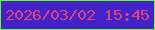 文字の大きさ：1、枠の色：66ff2e、背景の色：4323c7、文字の色：dc457b 無料ブログパーツのブログ時計
