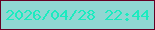 文字の大きさ：5、枠の色：670023、背景の色：90d7d2、文字の色：1cebbf 無料ブログパーツのブログ時計