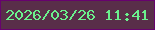 文字の大きさ：2、枠の色：67026e、背景の色：592e49、文字の色：6bf18d 無料ブログパーツのブログ時計