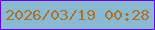 文字の大きさ：3、枠の色：6703da、背景の色：8abad1、文字の色：ac722b 無料ブログパーツのブログ時計