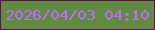 文字の大きさ：5、枠の色：670861、背景の色：608c41、文字の色：c26aff 無料ブログパーツのブログ時計