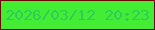 文字の大きさ：4、枠の色：670901、背景の色：44ed35、文字の色：2ecc58 無料ブログパーツのブログ時計