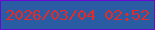 文字の大きさ：3、枠の色：6709d2、背景の色：295ca3、文字の色：e72a28 無料ブログパーツのブログ時計