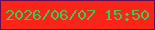 文字の大きさ：3、枠の色：670a50、背景の色：fb2417、文字の色：41c659 無料ブログパーツのブログ時計