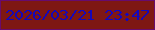 文字の大きさ：4、枠の色：670b6f、背景の色：7e1714、文字の色：1507ba 無料ブログパーツのブログ時計
