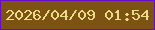 文字の大きさ：1、枠の色：670bcc、背景の色：7c5312、文字の色：ebdd86 無料ブログパーツのブログ時計