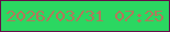 文字の大きさ：3、枠の色：670c49、背景の色：2bd761、文字の色：b2775b 無料ブログパーツのブログ時計