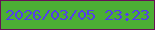 文字の大きさ：2、枠の色：671056、背景の色：4cae35、文字の色：533ced 無料ブログパーツのブログ時計