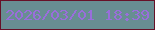 文字の大きさ：5、枠の色：671127、背景の色：688e92、文字の色：996edb 無料ブログパーツのブログ時計