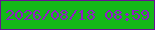 文字の大きさ：4、枠の色：671193、背景の色：14b818、文字の色：911cc7 無料ブログパーツのブログ時計