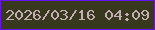 文字の大きさ：3、枠の色：6713f1、背景の色：38381f、文字の色：c2aeb3 無料ブログパーツのブログ時計