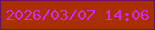 文字の大きさ：1、枠の色：67145f、背景の色：a92e02、文字の色：d32bed 無料ブログパーツのブログ時計