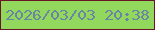 文字の大きさ：2、枠の色：671527、背景の色：92d85d、文字の色：6a85a3 無料ブログパーツのブログ時計