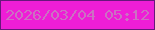 文字の大きさ：3、枠の色：67177b、背景の色：ee1ed6、文字の色：cb71c2 無料ブログパーツのブログ時計