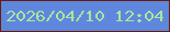 文字の大きさ：1、枠の色：671d07、背景の色：5e87dd、文字の色：a9e59c 無料ブログパーツのブログ時計