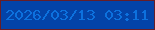 文字の大きさ：1、枠の色：671d27、背景の色：0343a8、文字の色：0d71de 無料ブログパーツのブログ時計