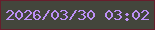 文字の大きさ：5、枠の色：671e2c、背景の色：43463c、文字の色：bc90f6 無料ブログパーツのブログ時計