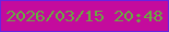 文字の大きさ：5、枠の色：6724e1、背景の色：c40b9d、文字の色：6ba940 無料ブログパーツのブログ時計