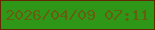 文字の大きさ：2、枠の色：672603、背景の色：2e9718、文字の色：665f0f 無料ブログパーツのブログ時計