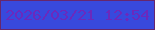 文字の大きさ：1、枠の色：67266d、背景の色：3849dd、文字の色：6b29bd 無料ブログパーツのブログ時計