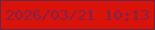 文字の大きさ：4、枠の色：672746、背景の色：da130a、文字の色：81214d 無料ブログパーツのブログ時計