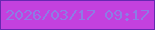 文字の大きさ：4、枠の色：6728b1、背景の色：c341de、文字の色：8d7ce5 無料ブログパーツのブログ時計