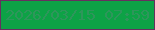 文字の大きさ：2、枠の色：67305f、背景の色：0da246、文字の色：2e965b 無料ブログパーツのブログ時計