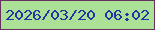 文字の大きさ：2、枠の色：67305f、背景の色：abe197、文字の色：2334a3 無料ブログパーツのブログ時計