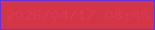 文字の大きさ：3、枠の色：6731df、背景の色：d23646、文字の色：dc3750 無料ブログパーツのブログ時計