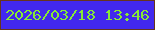 文字の大きさ：4、枠の色：67341d、背景の色：4228ee、文字の色：86ea34 無料ブログパーツのブログ時計