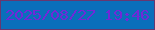 文字の大きさ：2、枠の色：673770、背景の色：0a6fbb、文字の色：7128d8 無料ブログパーツのブログ時計