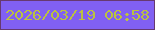 文字の大きさ：5、枠の色：673970、背景の色：8160f2、文字の色：bbc240 無料ブログパーツのブログ時計