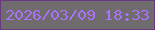 文字の大きさ：3、枠の色：673a83、背景の色：706b6c、文字の色：aa71fb 無料ブログパーツのブログ時計