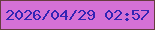 文字の大きさ：5、枠の色：673d3f、背景の色：d571d6、文字の色：3324b4 無料ブログパーツのブログ時計