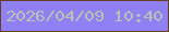 文字の大きさ：2、枠の色：673f1e、背景の色：8f81f3、文字の色：b9c1b2 無料ブログパーツのブログ時計
