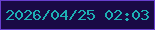 文字の大きさ：3、枠の色：673fce、背景の色：190a45、文字の色：1dafb4 無料ブログパーツのブログ時計