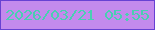 文字の大きさ：5、枠の色：6741d3、背景の色：c38aed、文字の色：4acfb1 無料ブログパーツのブログ時計