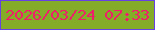 文字の大きさ：3、枠の色：6742e2、背景の色：84ac29、文字の色：ef1e6a 無料ブログパーツのブログ時計